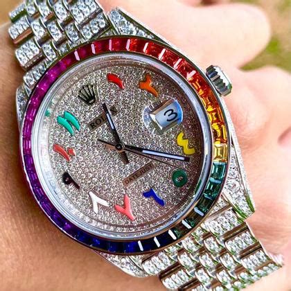 rolex regenbogen diamanten|rolex rainbow genfer.